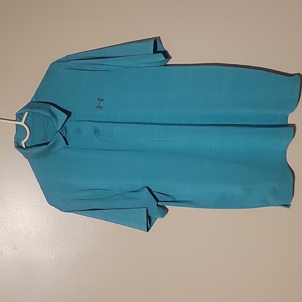 Under Armour Golf Polo Shirt‎ Green Mens Size Large